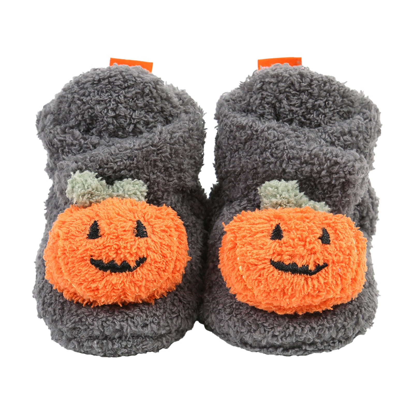 GEZHEN Cute Halloween Booties Baby Pumpkin Santa Warm Cartoon Slipper Snow Boots Crib Shoes Soft Soled Anti-Slip House Slippers Quick Drying